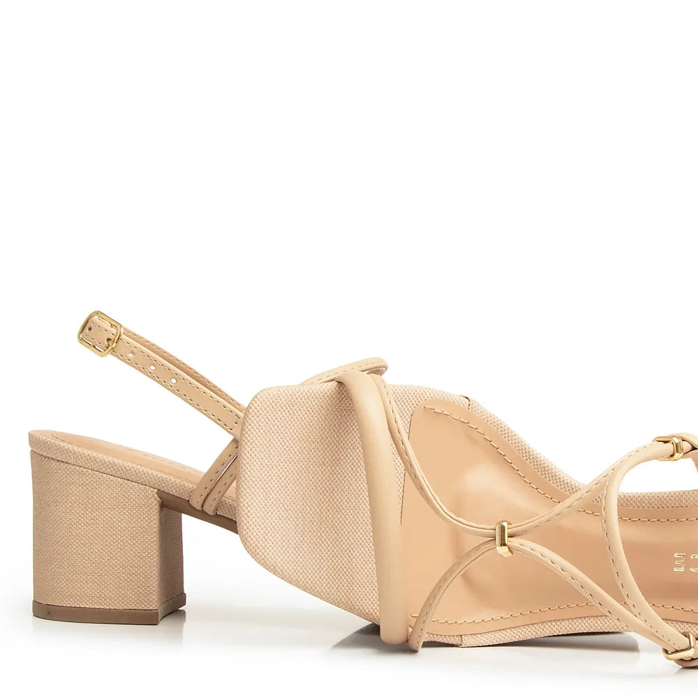 Nude Textured Insole Sandal