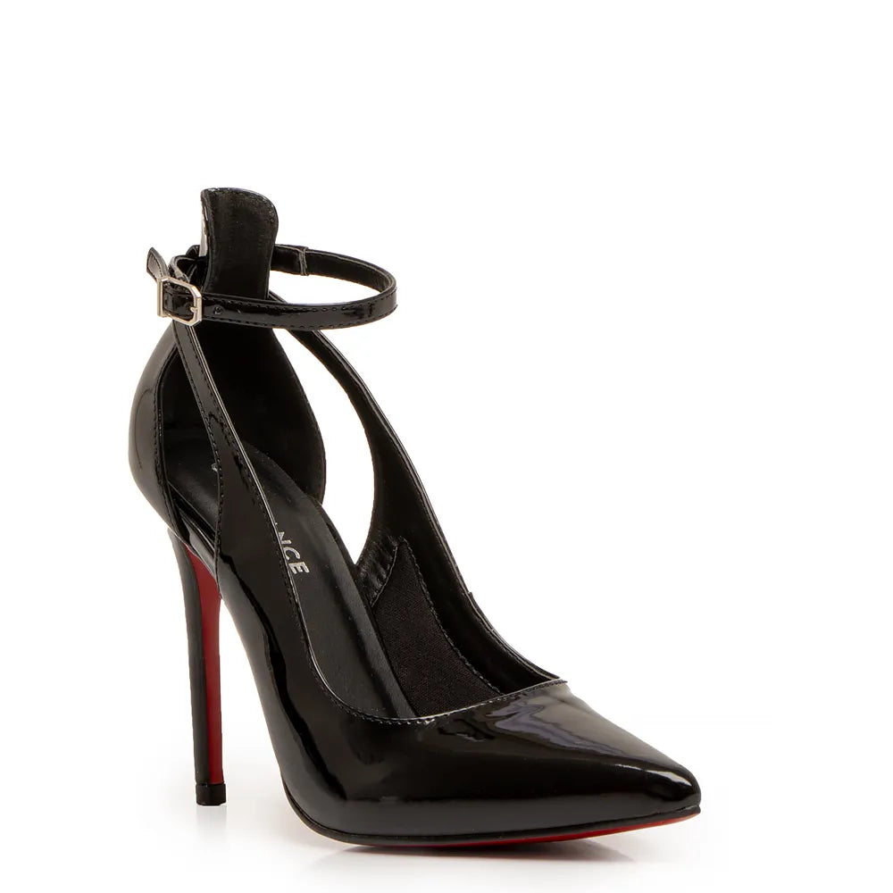 Black Patent Leather Stiletto Pump