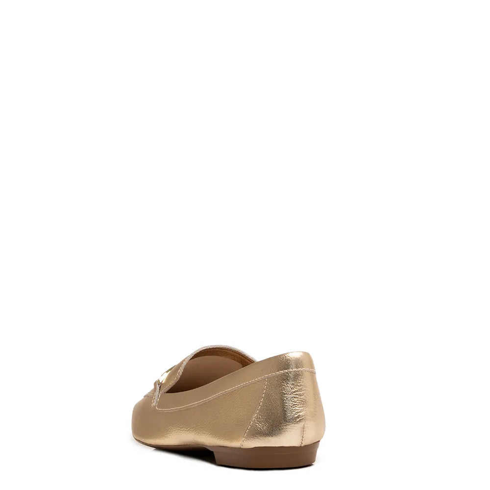 Gold Leather Bridão Loafer