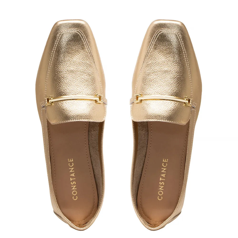 Gold Leather Bridão Loafer