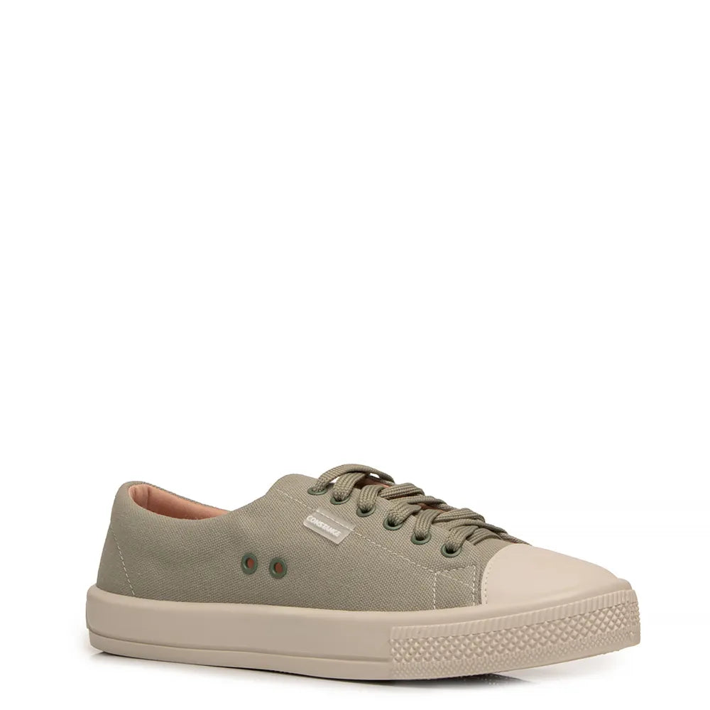 Green Comfort Eyelet Detail Sneakers