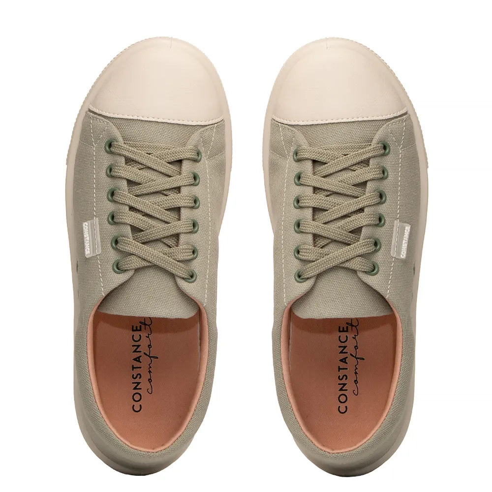 Green Comfort Eyelet Detail Sneakers