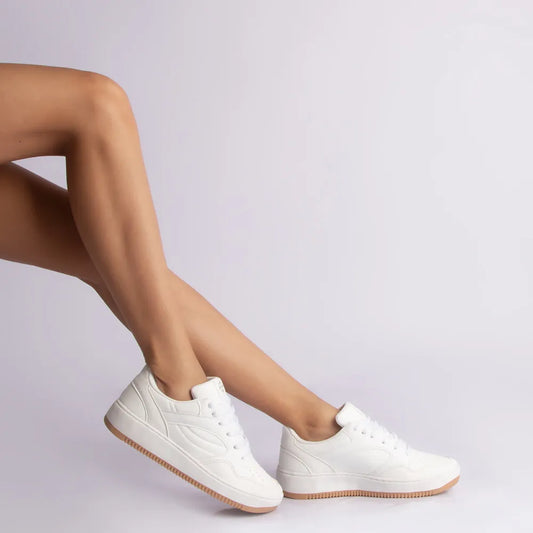 White Panel Sneakers
