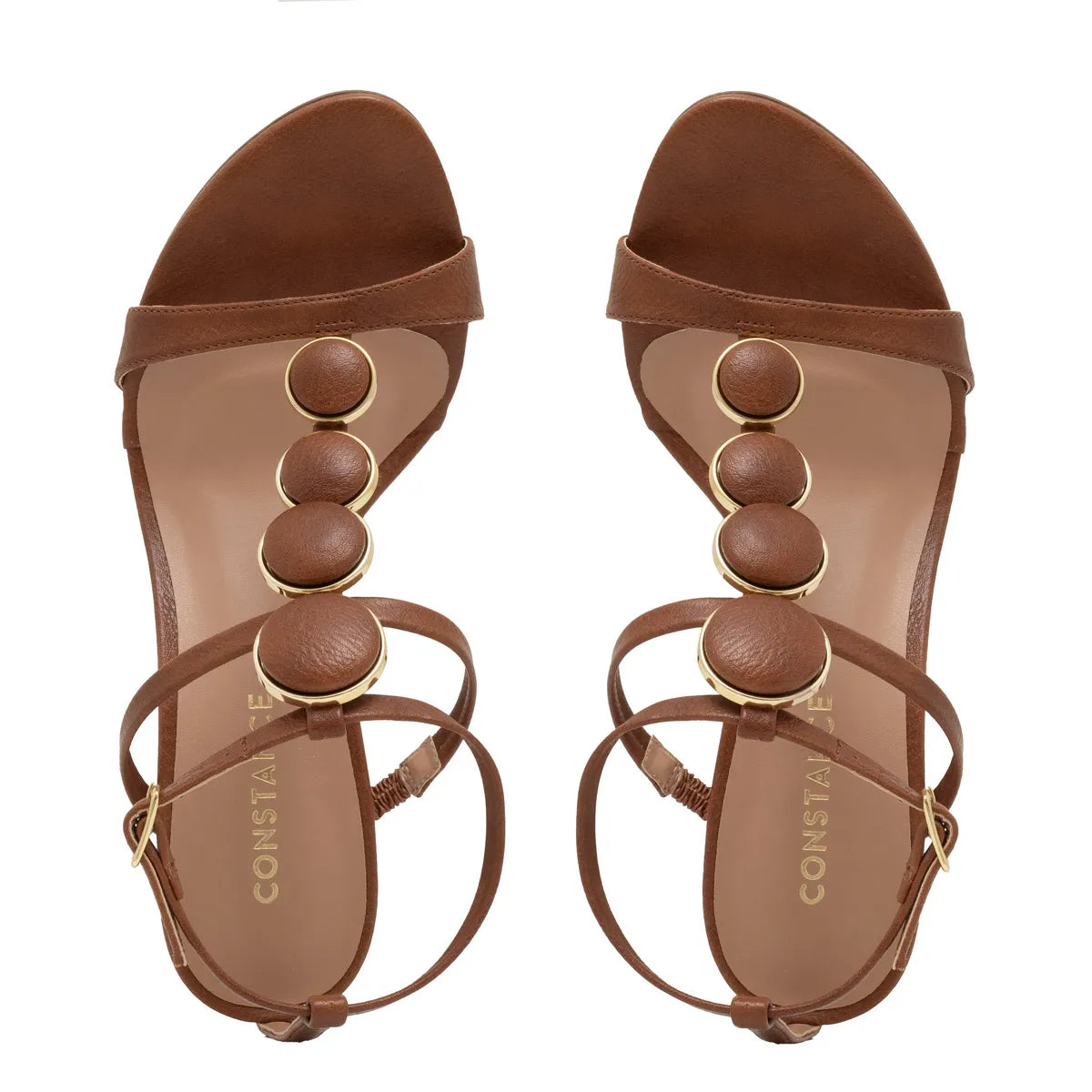 Caramel Covered Sphere Sandals