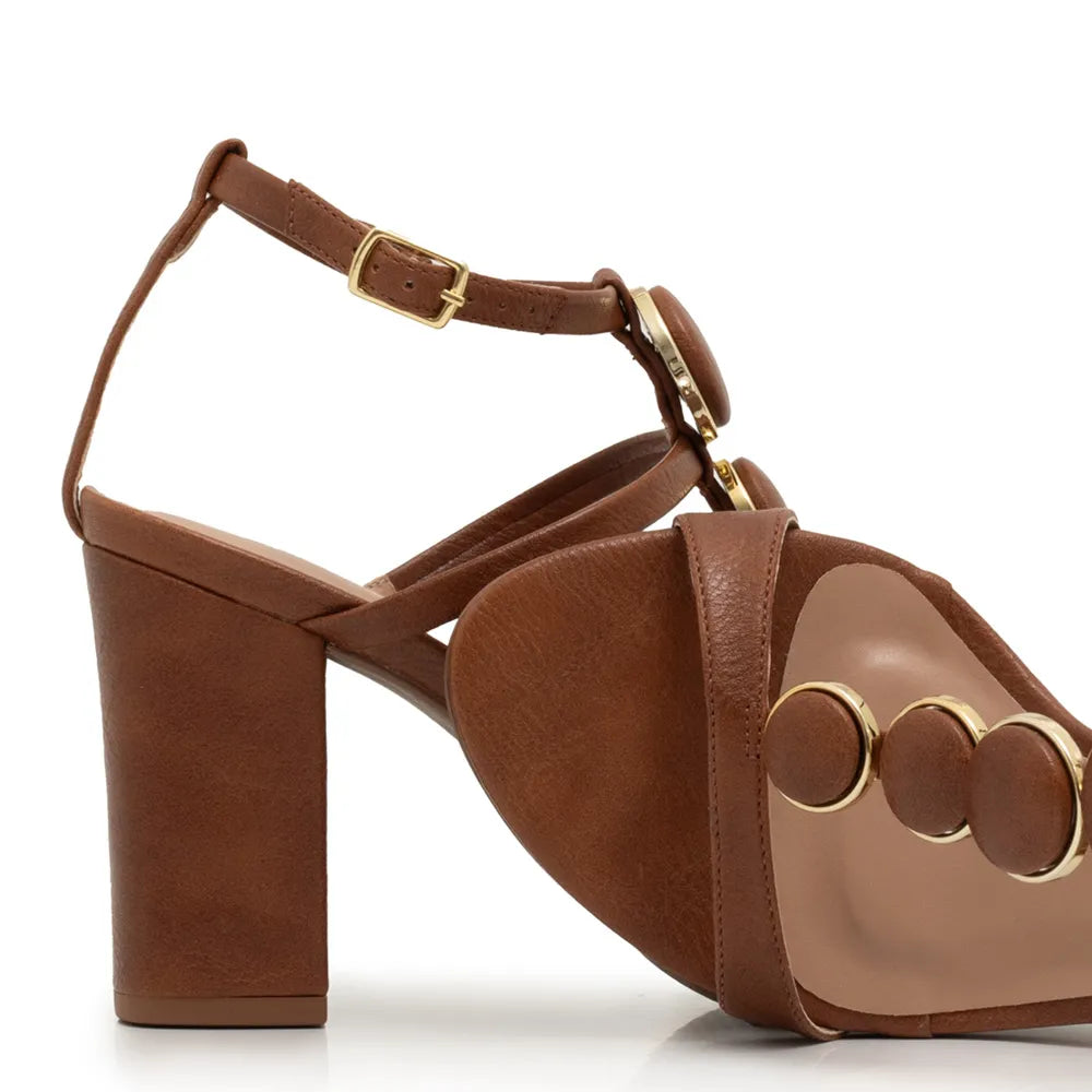 Caramel Covered Sphere Sandals