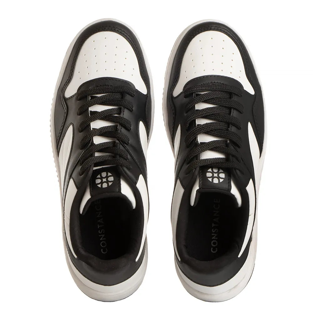 White Sneakers with Black Panels