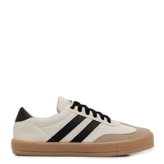 White and Black Comfort Recortes Sneaker