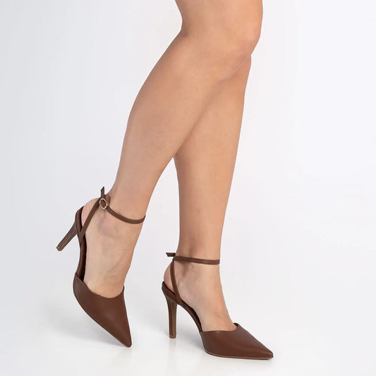 Brown Monochromatic High Heel Pump
