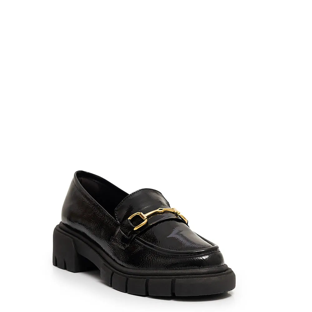Black Lug Sole Loafer