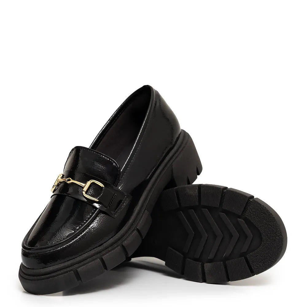 Black Lug Sole Bridão Loafer