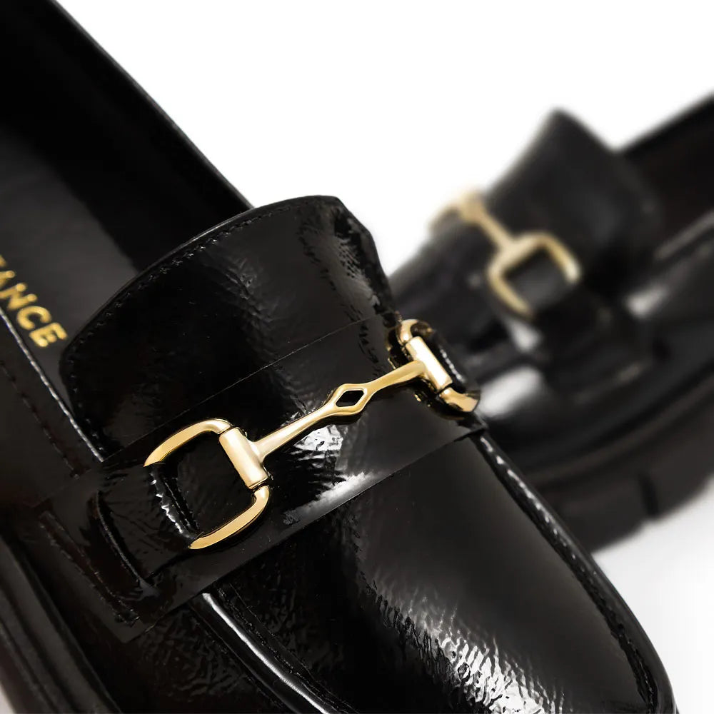 Black Lug Sole Loafer