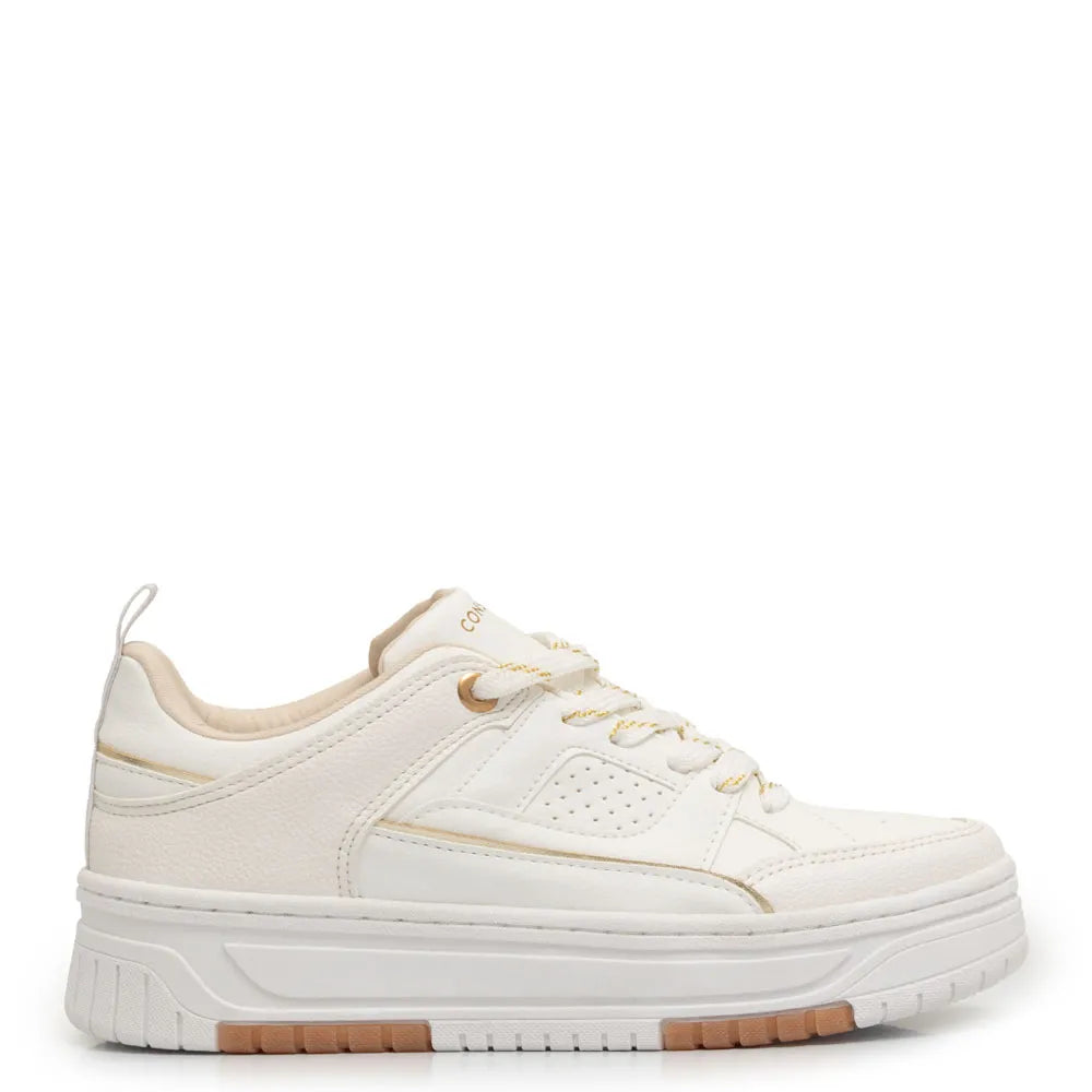 White Recortes Sneakers