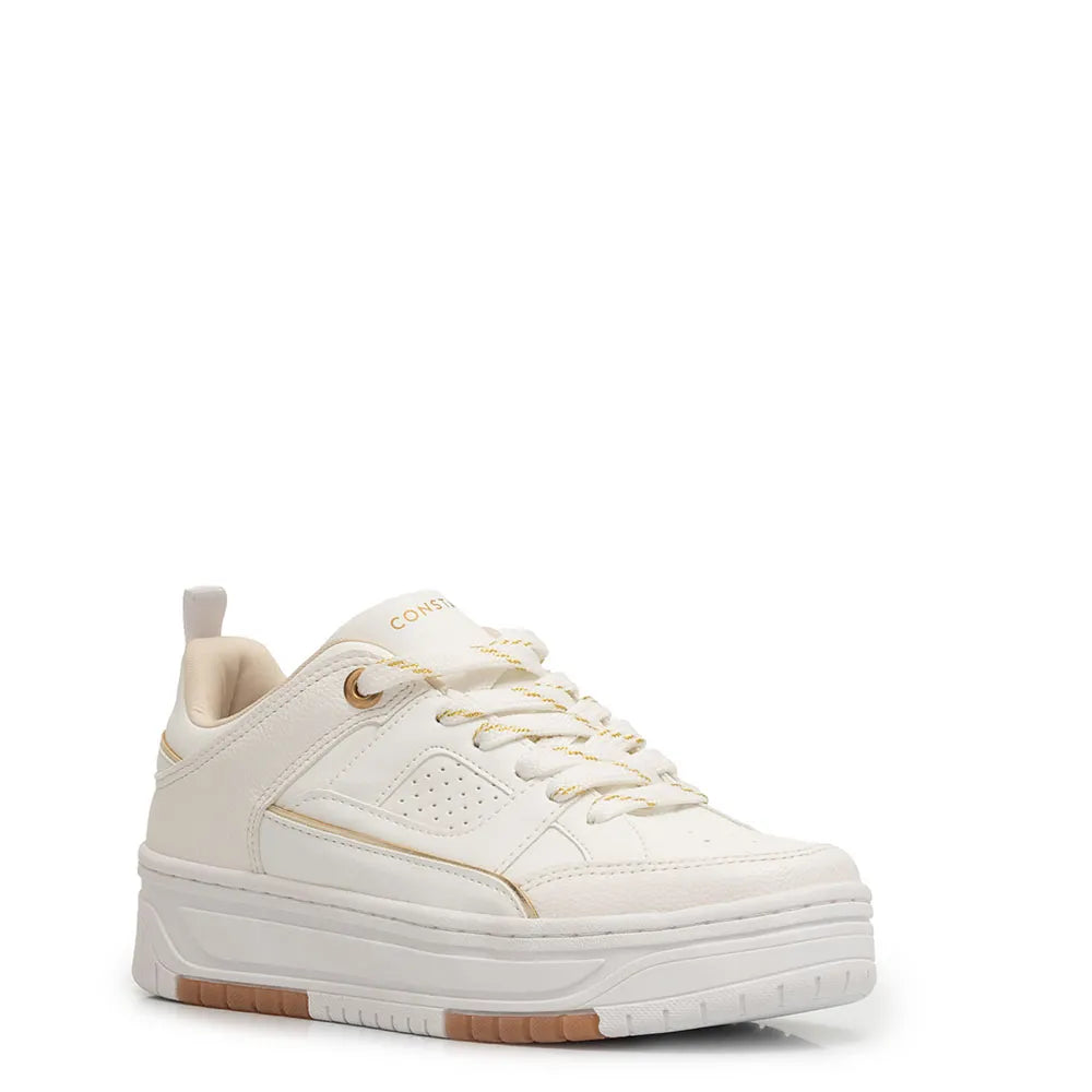 White Recortes Sneakers
