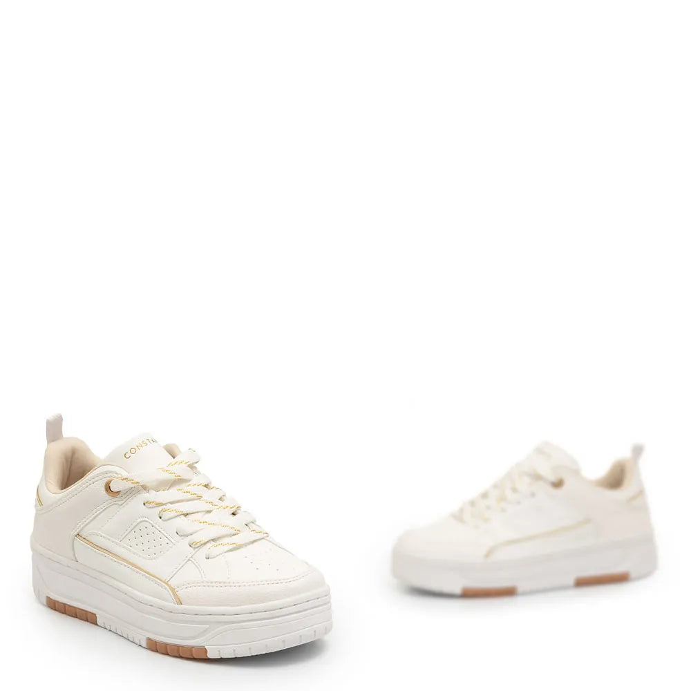 White Recortes Sneakers