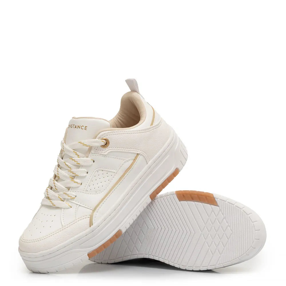 White Recortes Sneakers