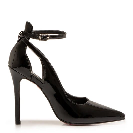 Black Patent Leather Stiletto Pump