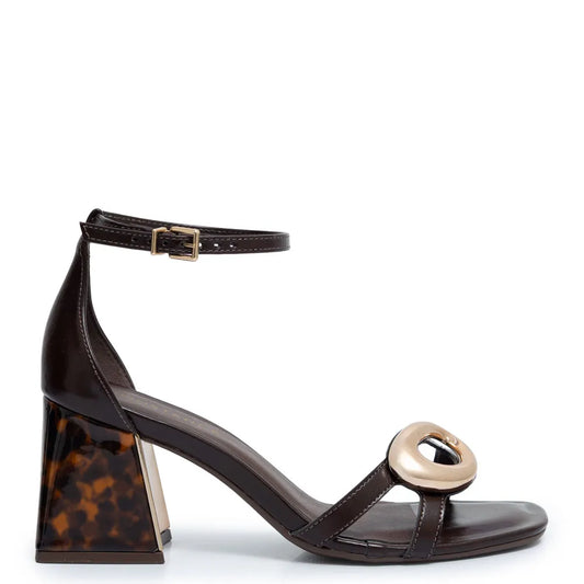 Brown Oval Detail Sandal