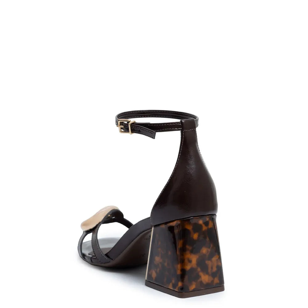 Brown Oval Detail Sandal