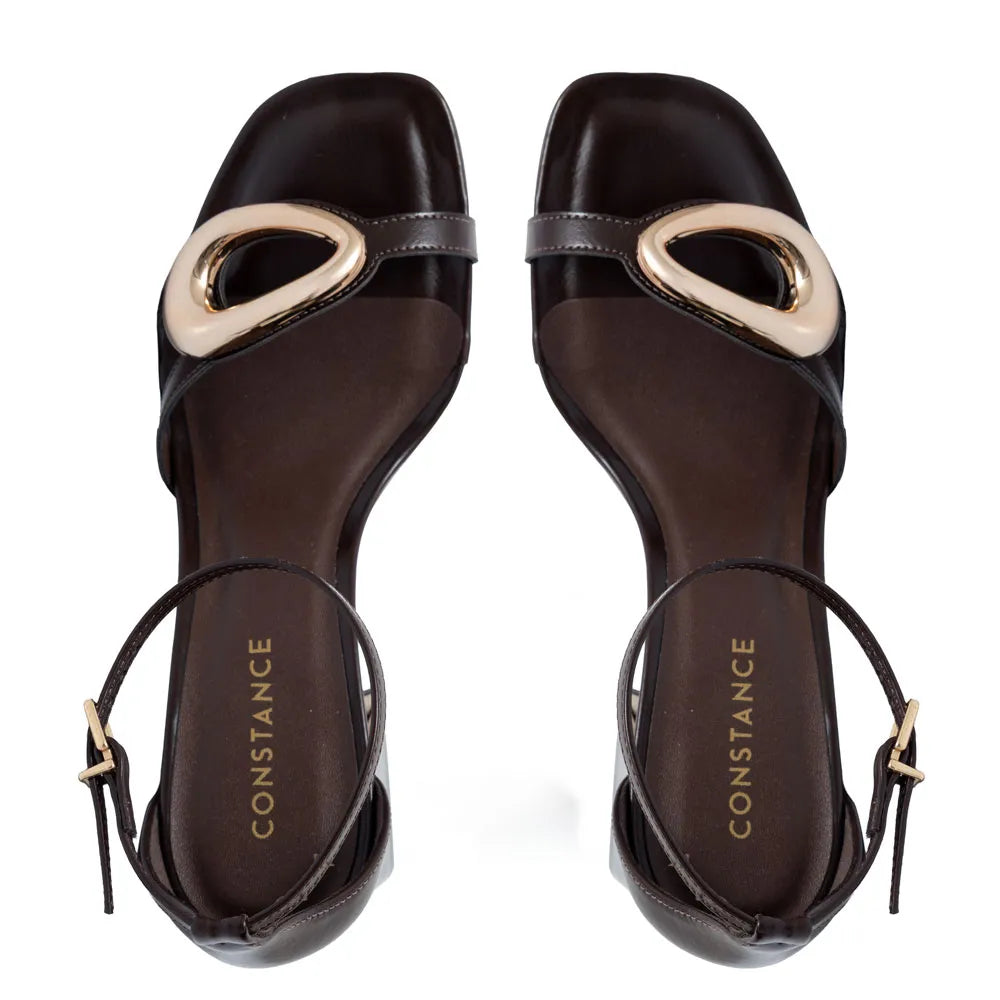 Brown Oval Detail Sandal