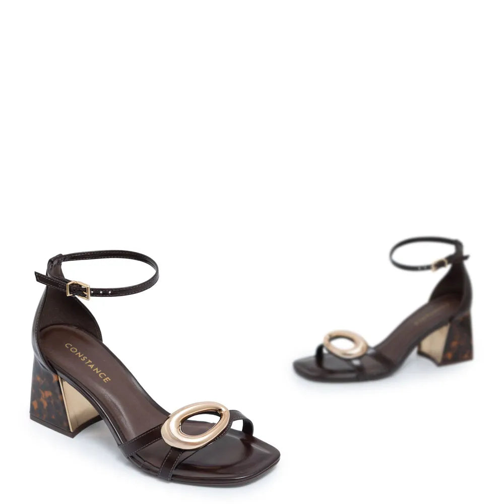 Brown Oval Detail Sandal