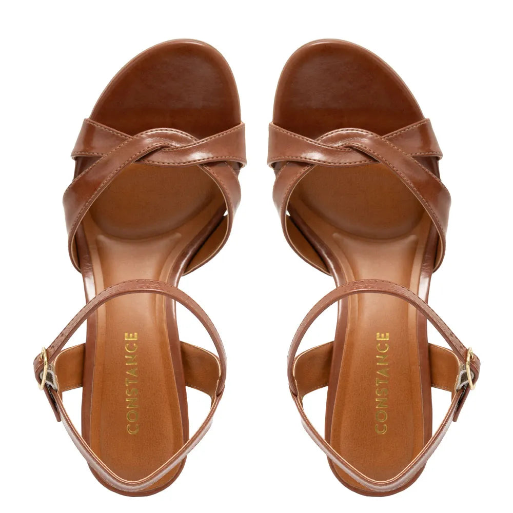 Caramelo Chrome Heel Sandal