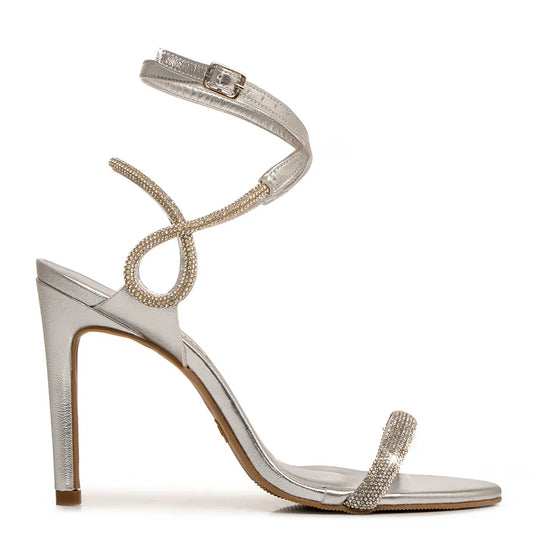 Silver Strass Sandals