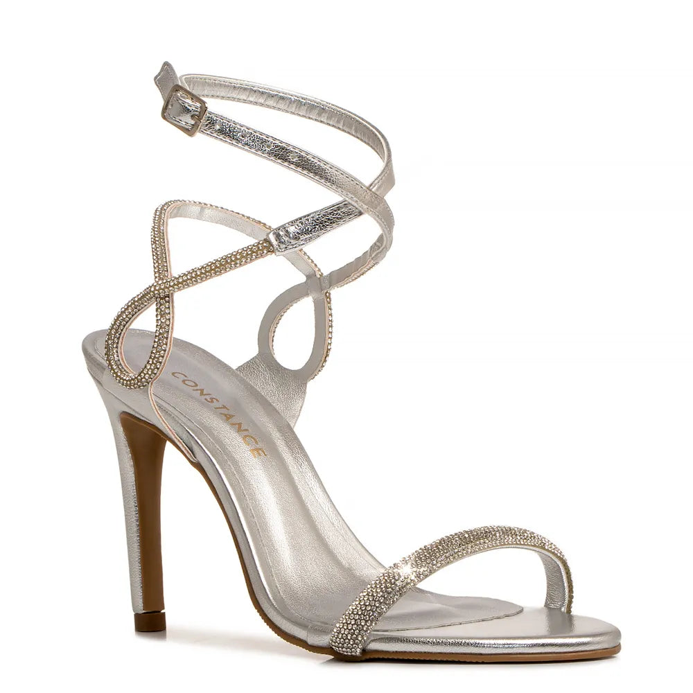 Silver Strass Sandals