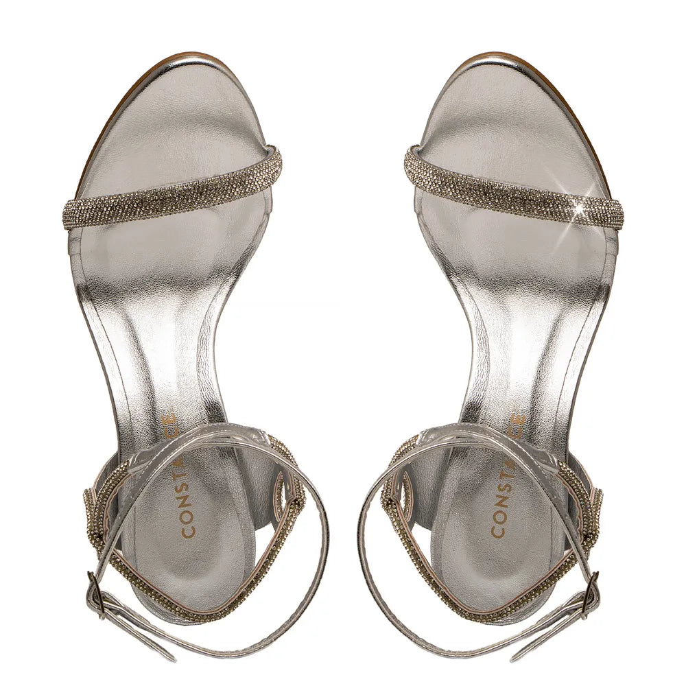 Silver Strass Sandals