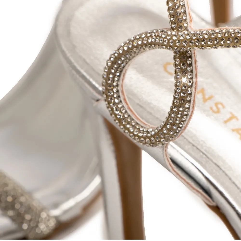 Silver Strass Sandals