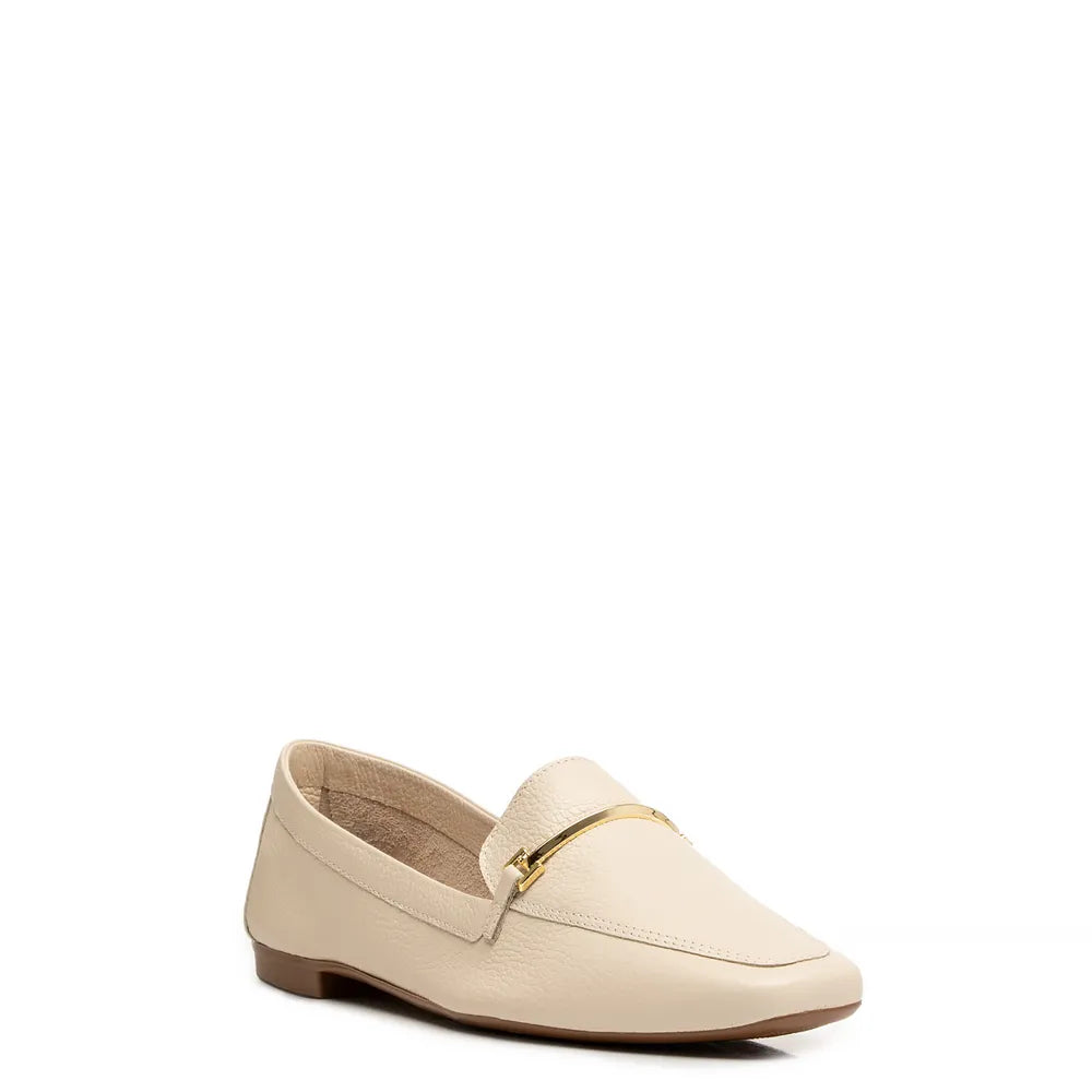 Off White Leather Bridão Loafer