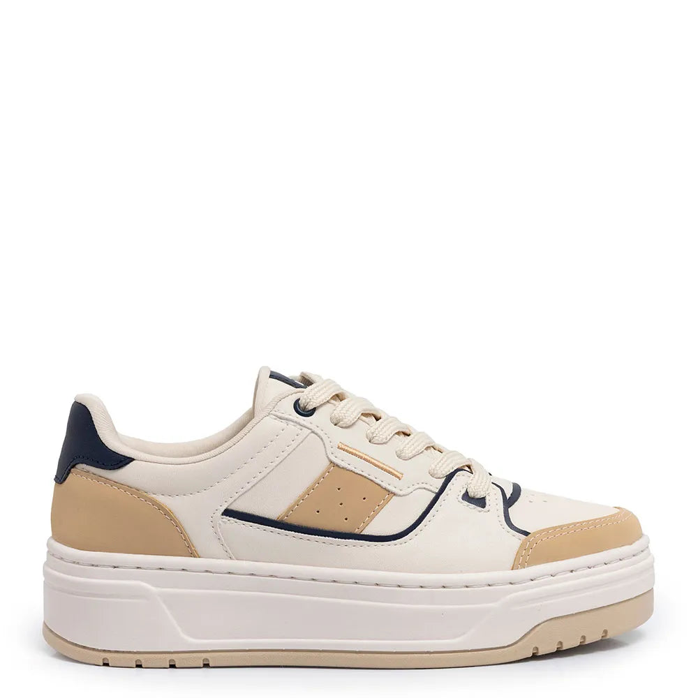 Off White Bicolor Recortes Sneaker