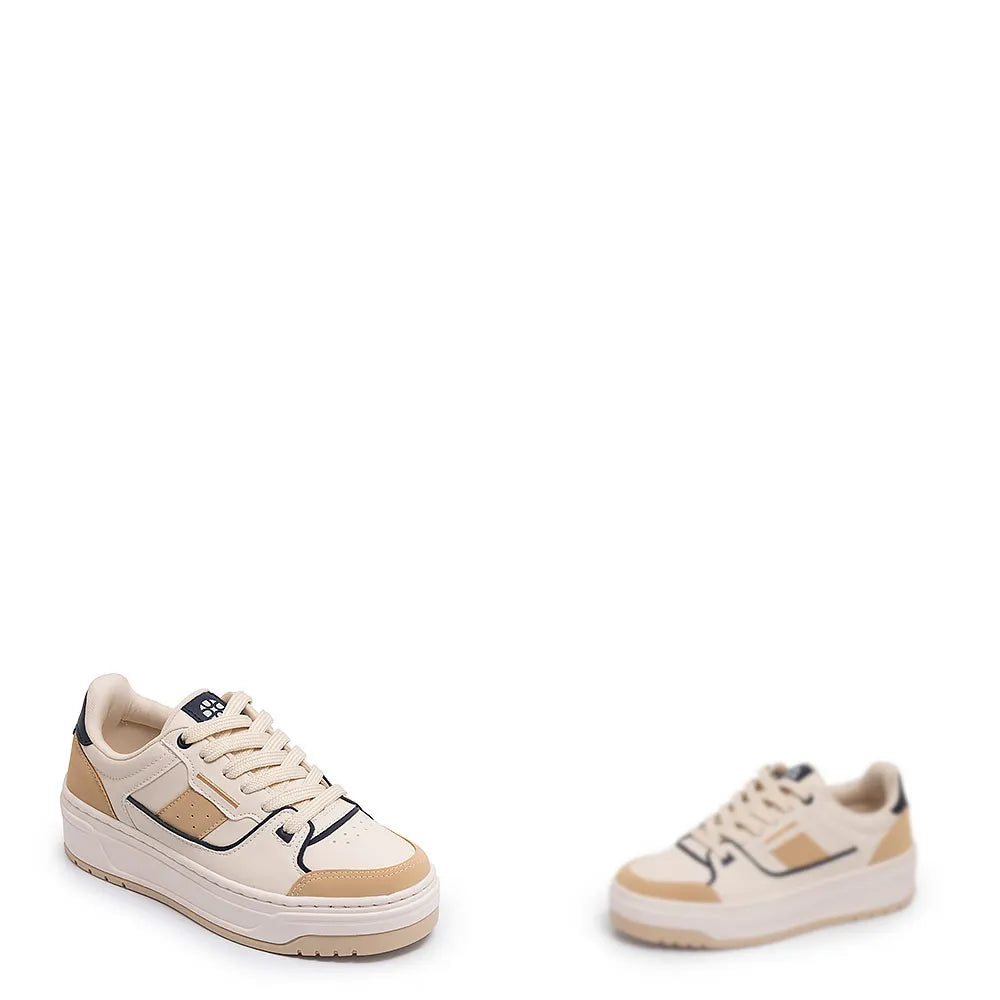 Off White Bicolor Recortes Sneaker