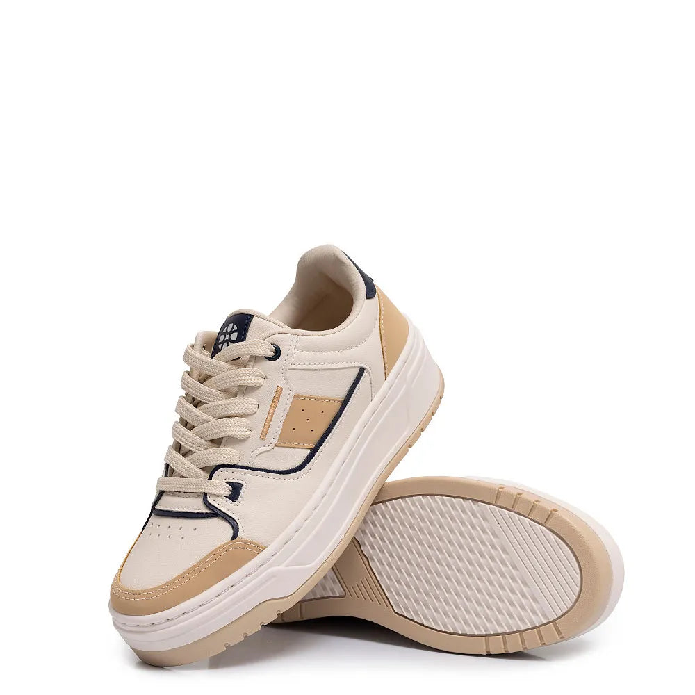 Off White Bicolor Recortes Sneaker