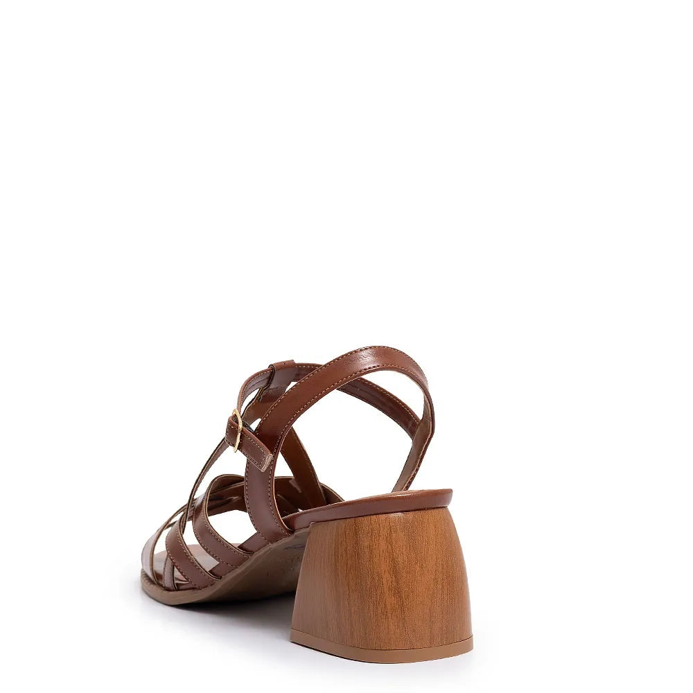 Caramelo Crossed Strap Sandal