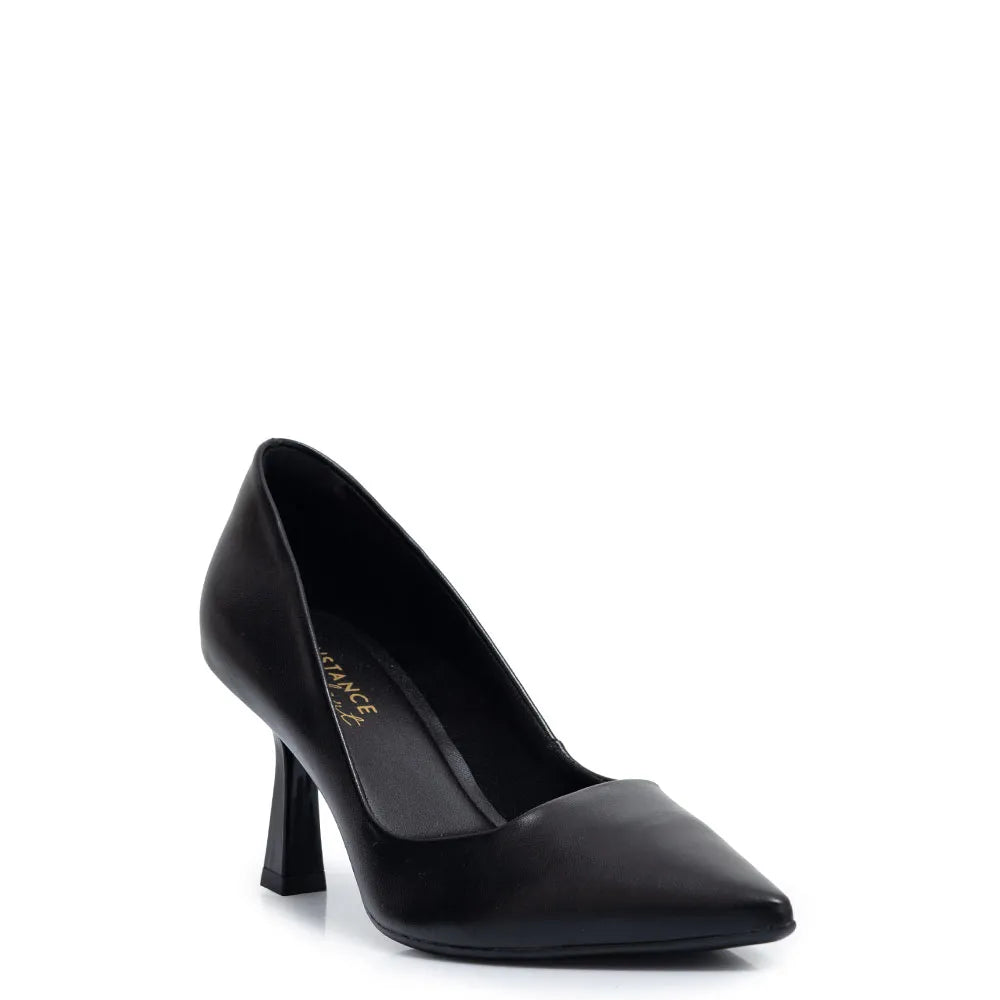 Black Comfort Pointed-Toe Pump