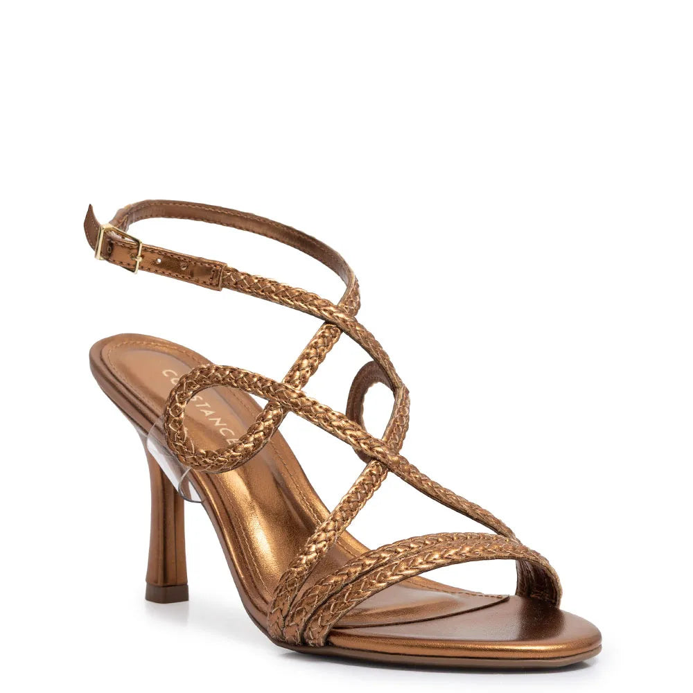 Bronze Braided Party Sandal